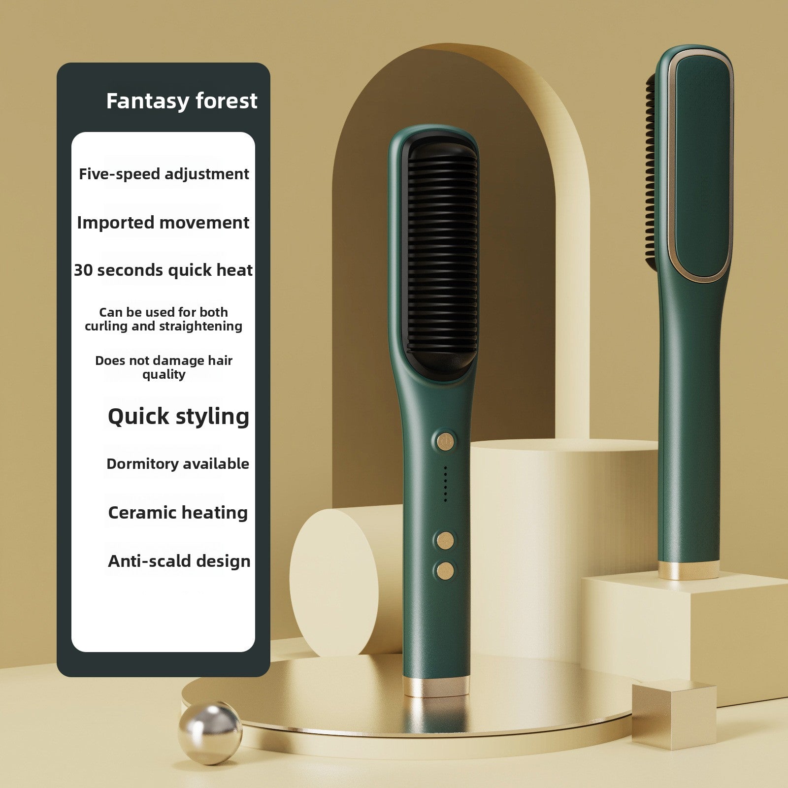 Negative ion hair straightener