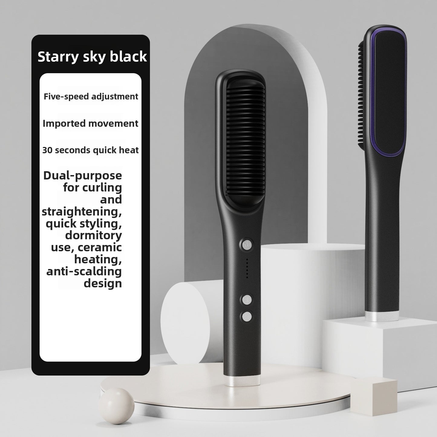 Negative ion hair straightener