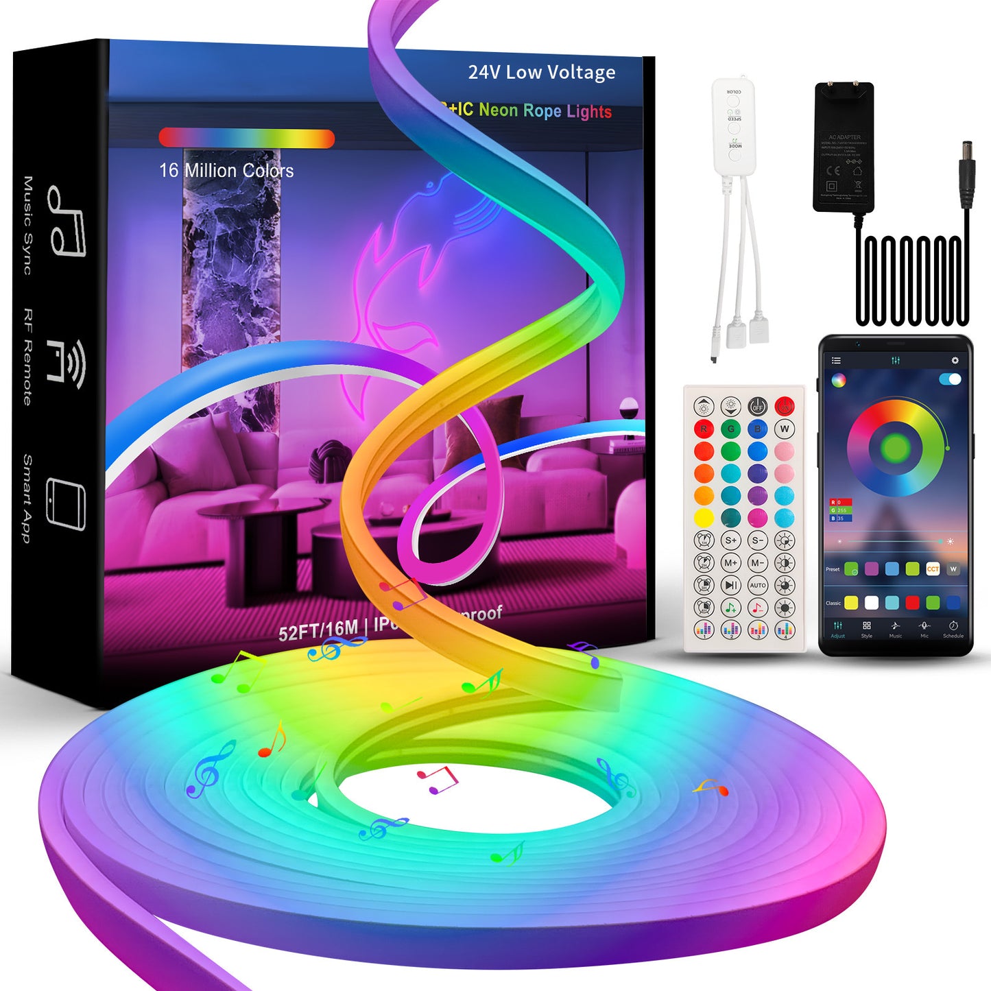Neon light strip set