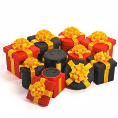 Black box gold ribbon