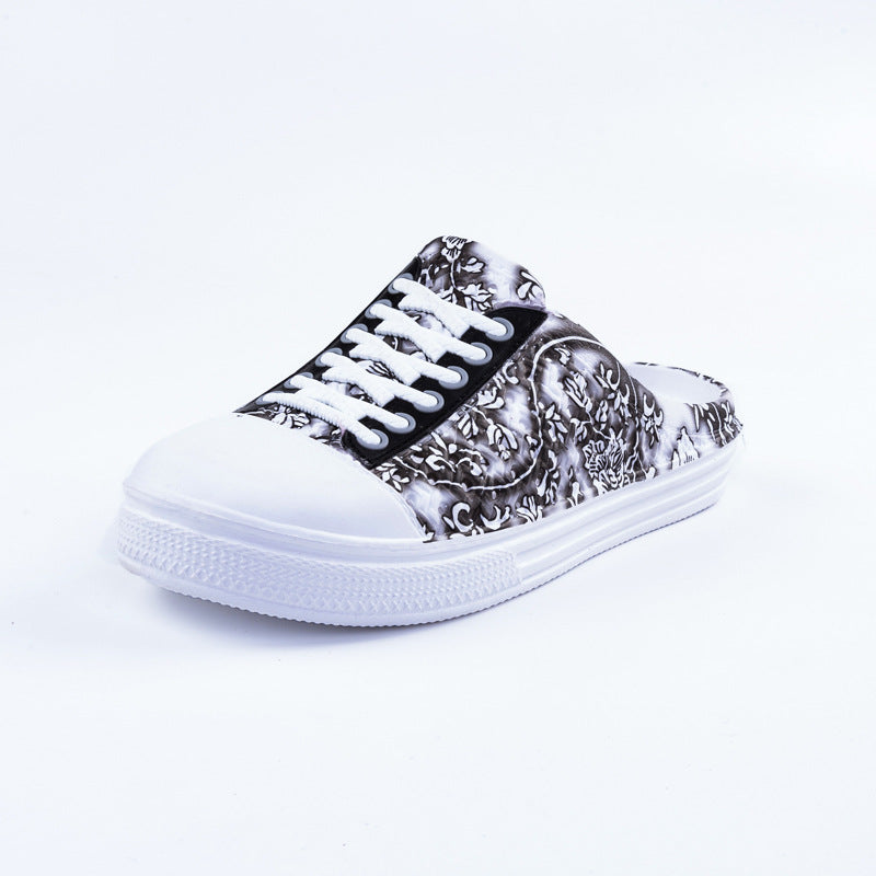 Netted flip-top women's shoes