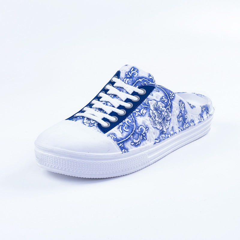 Netted flip-top women's shoes