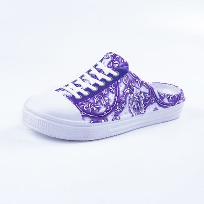Netted flip-top women's shoes