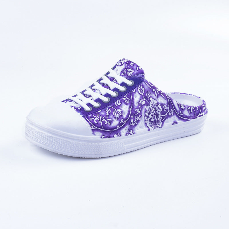 Netted flip-top women's shoes