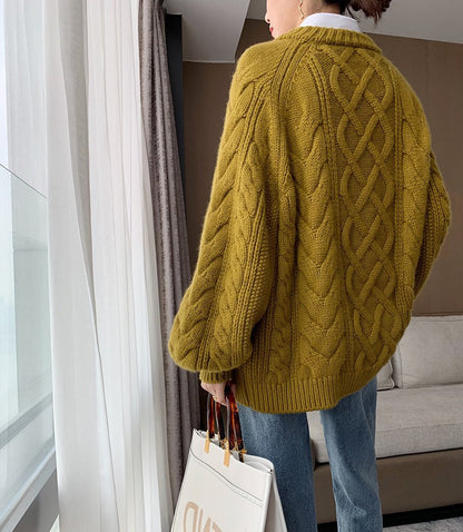 New Autumn-Winter Solid-Colored Sweater