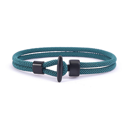 New black T-buckle personalized bracelet