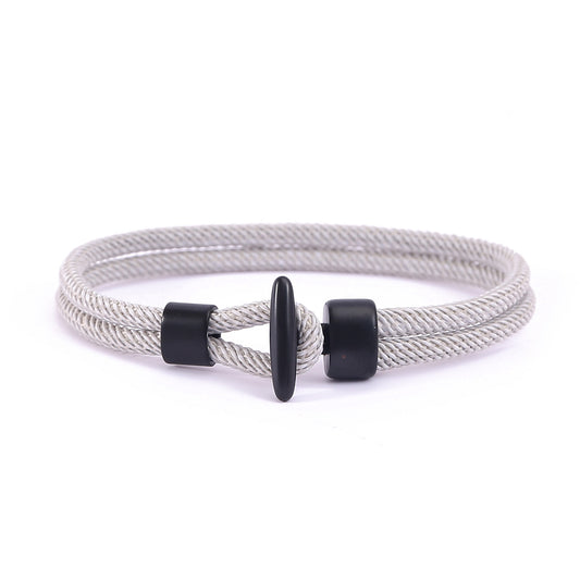 New black T-buckle personalized bracelet