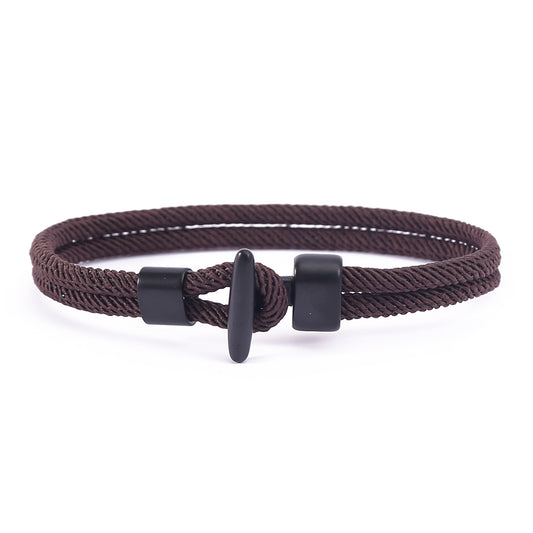 New black T-buckle personalized bracelet