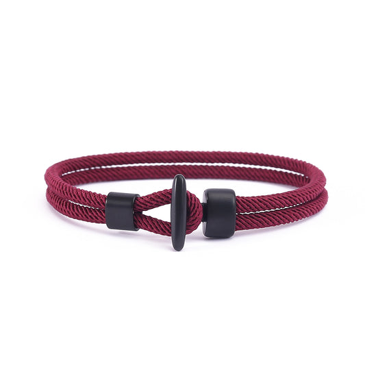 New black T-buckle personalized bracelet