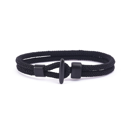 New black T-buckle personalized bracelet