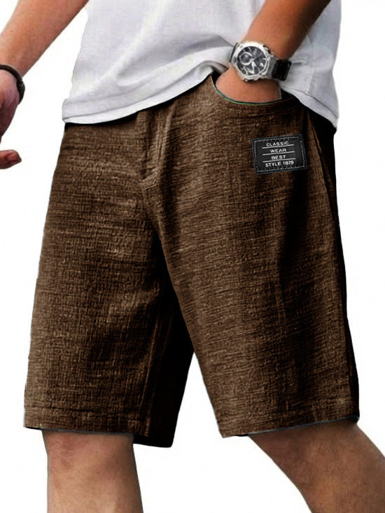 New Casual Shorts with 3D Coconut Tree Print Hawaiian Men's Beach Shorts Hot-Selling Model Without Coconut Tree Print