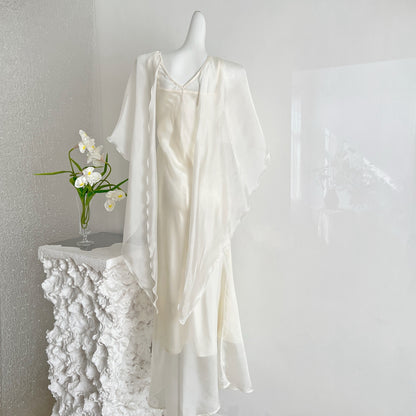 New Chinese Style 3D Embroidery, Flowing Cape Design, Evening Gown Long Dress