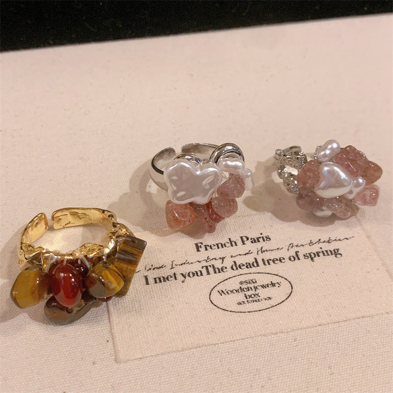 New Chinese-style handcrafted beaded ring
