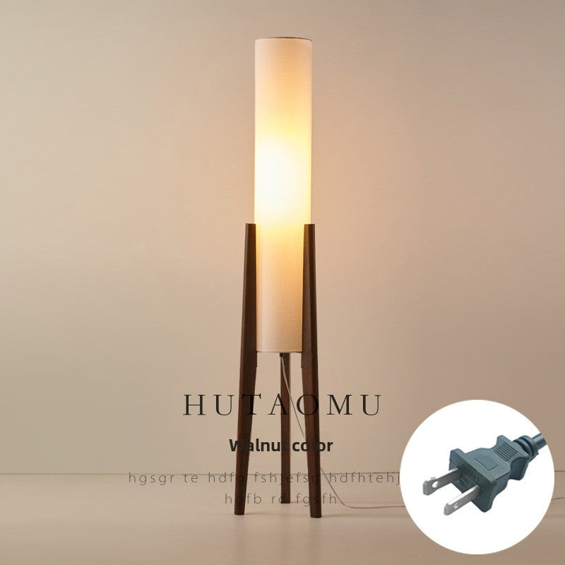 New Chinese Style Natural Wood Floor Lamp
