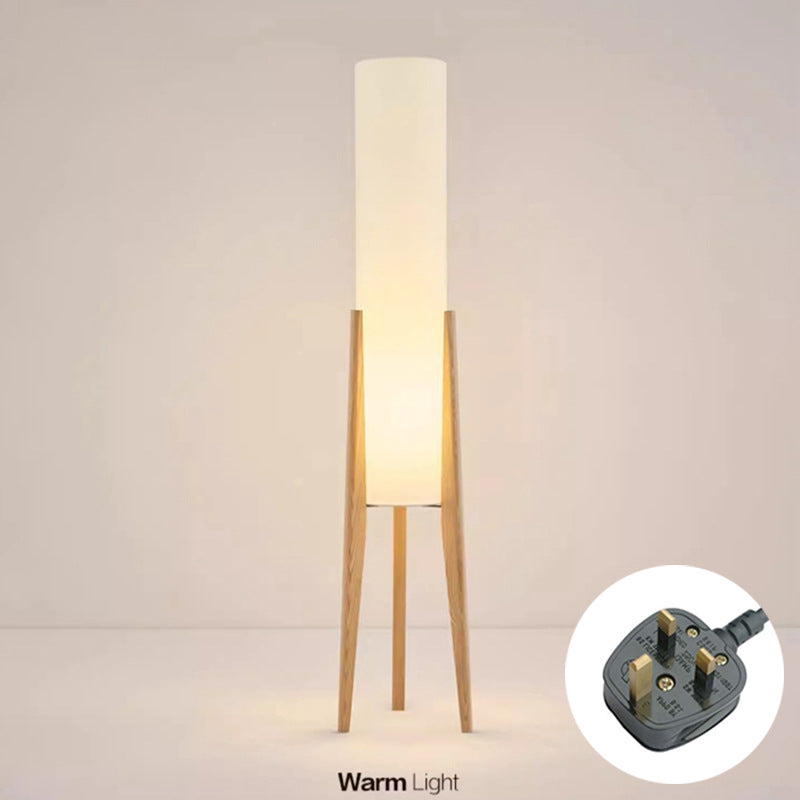 New Chinese Style Natural Wood Floor Lamp