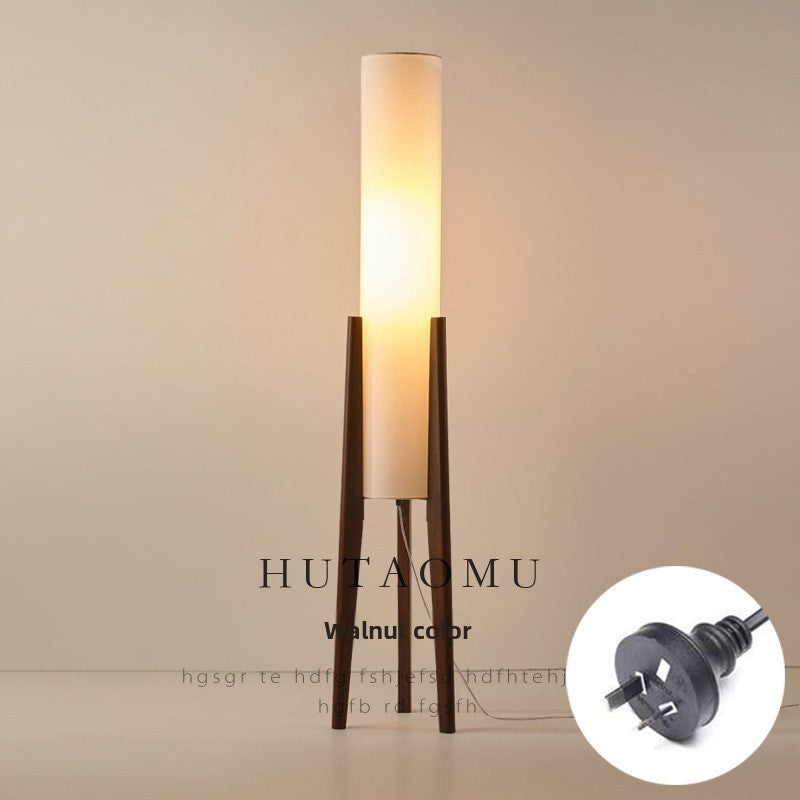 New Chinese Style Natural Wood Floor Lamp