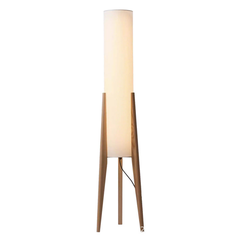 New Chinese Style Natural Wood Floor Lamp