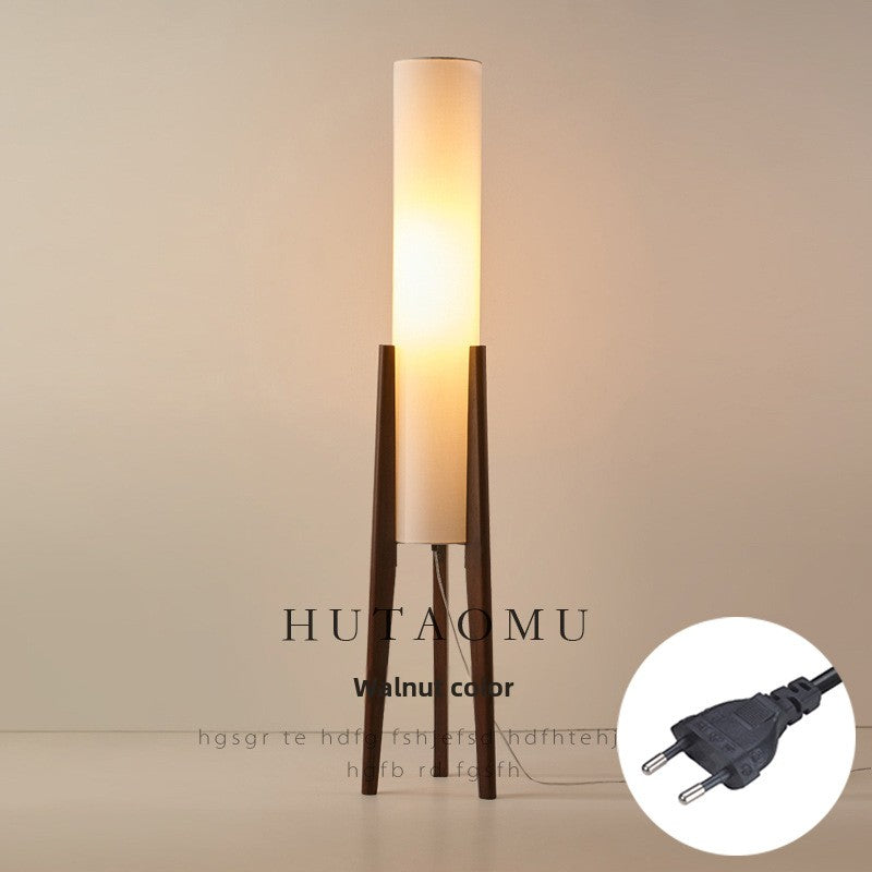 New Chinese Style Natural Wood Floor Lamp