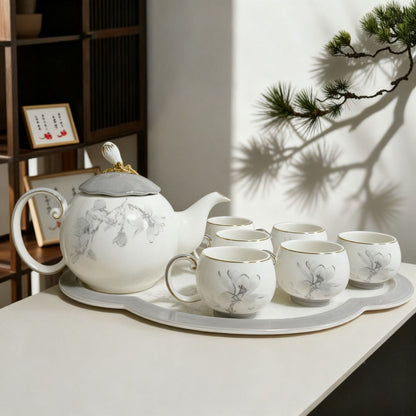 New Chinese-style tea set, luxury living room afternoon tea set including teapot and teacups
