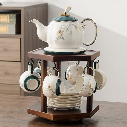 New Chinese-style tea set, luxury living room afternoon tea set including teapot and teacups