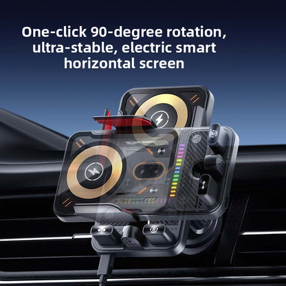 New Dual-Motor Rotating Wireless Car Charger Mount