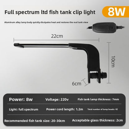 New Fish Tank Light Led Waterproof Light Fish Tank Clip Light Lighting Light Guppy Special Algae Explosion Light Sun Water Grass Light