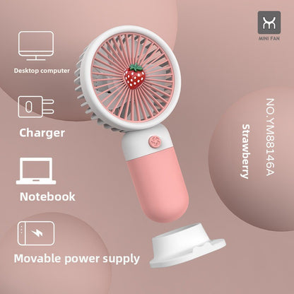 New Flower Mini Handheld Fan Summer Cartoon