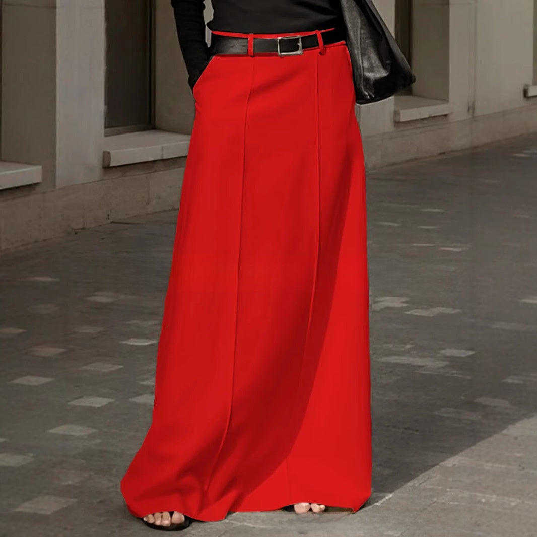 New high-waisted A-line skirt