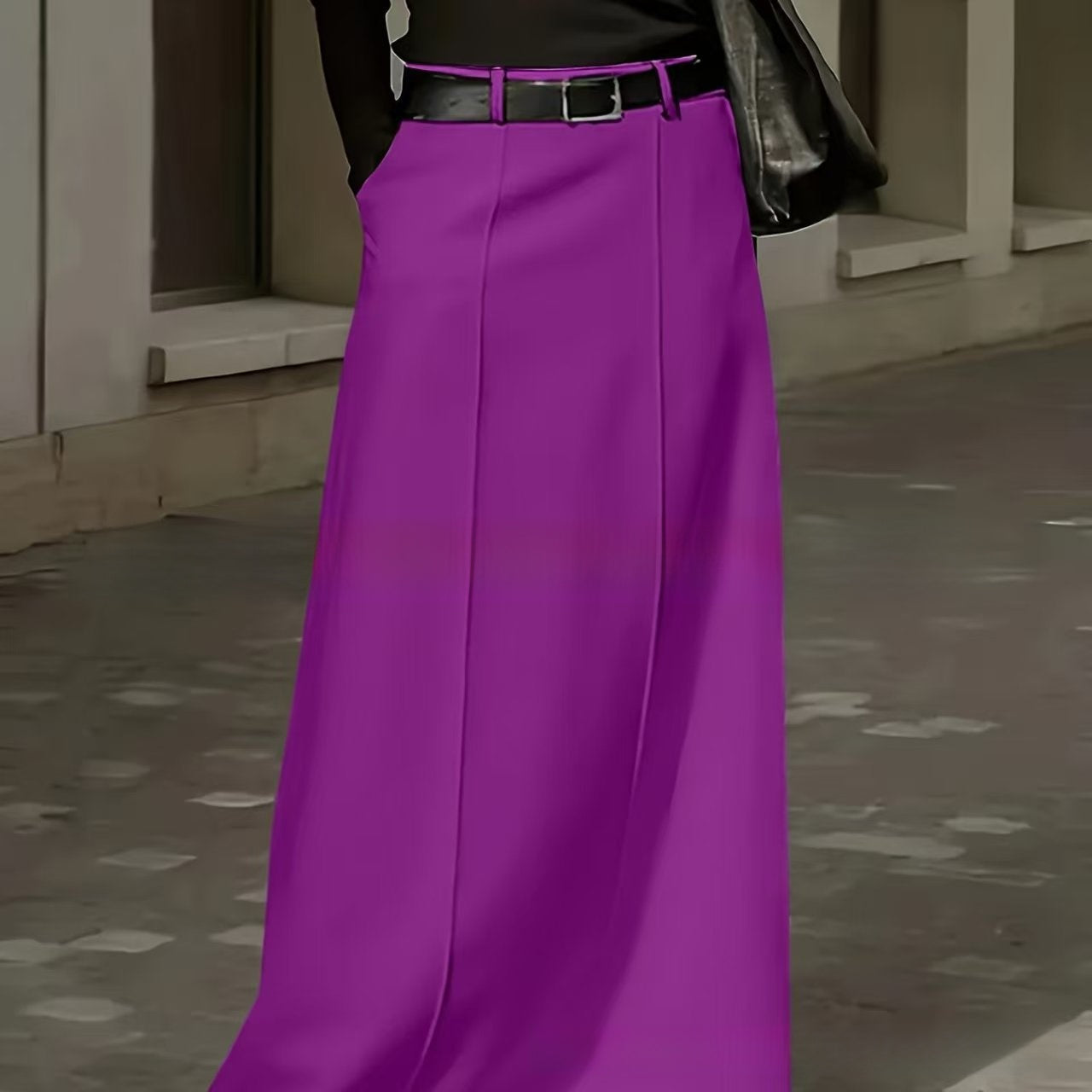 New high-waisted A-line skirt