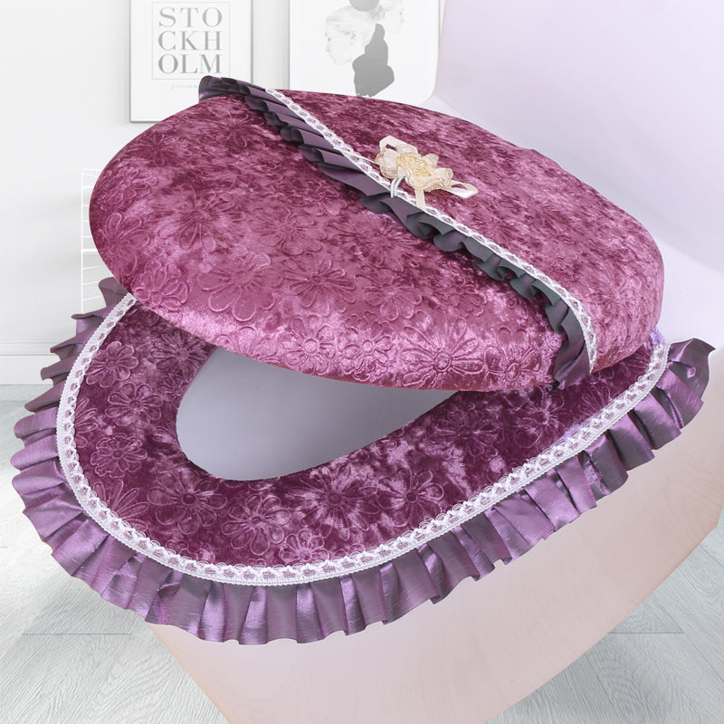 New household three-piece toilet seat cover set
