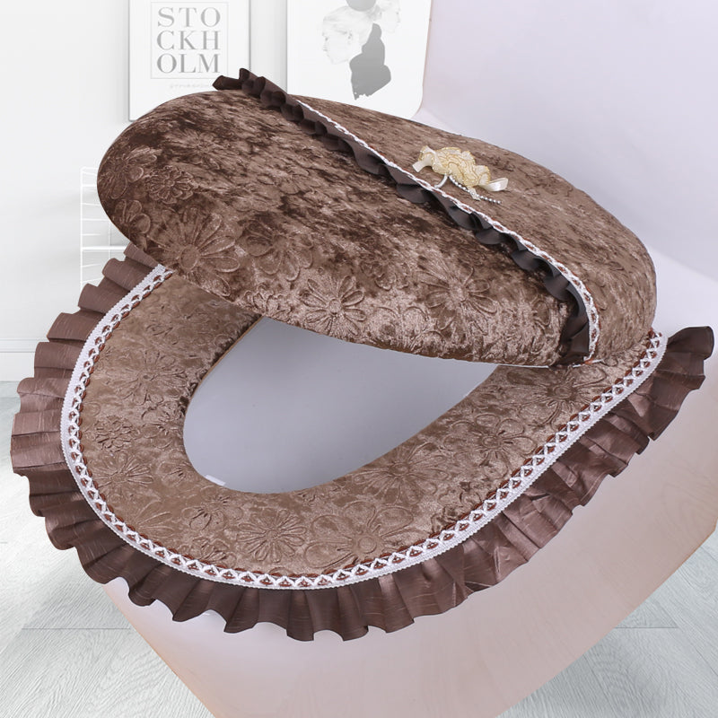 New household three-piece toilet seat cover set