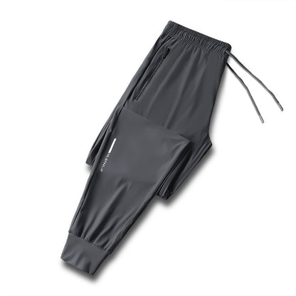New ice silk pants men's sports casual pants straight pants