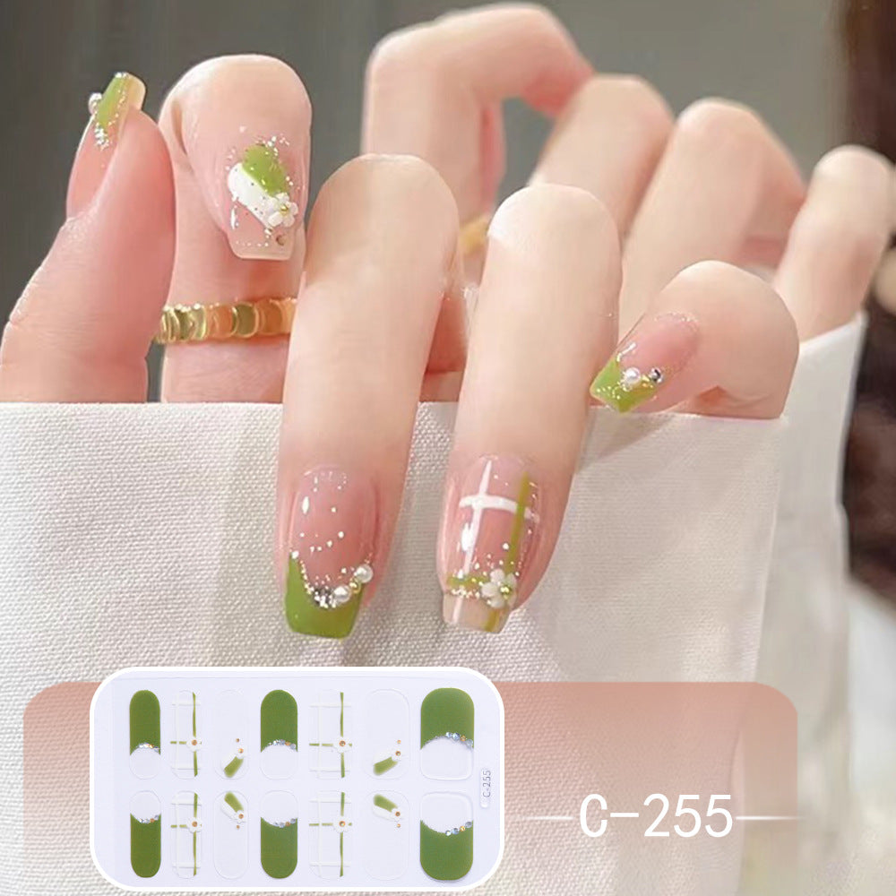 New Ice Transparent Blush Love Nail Stickers