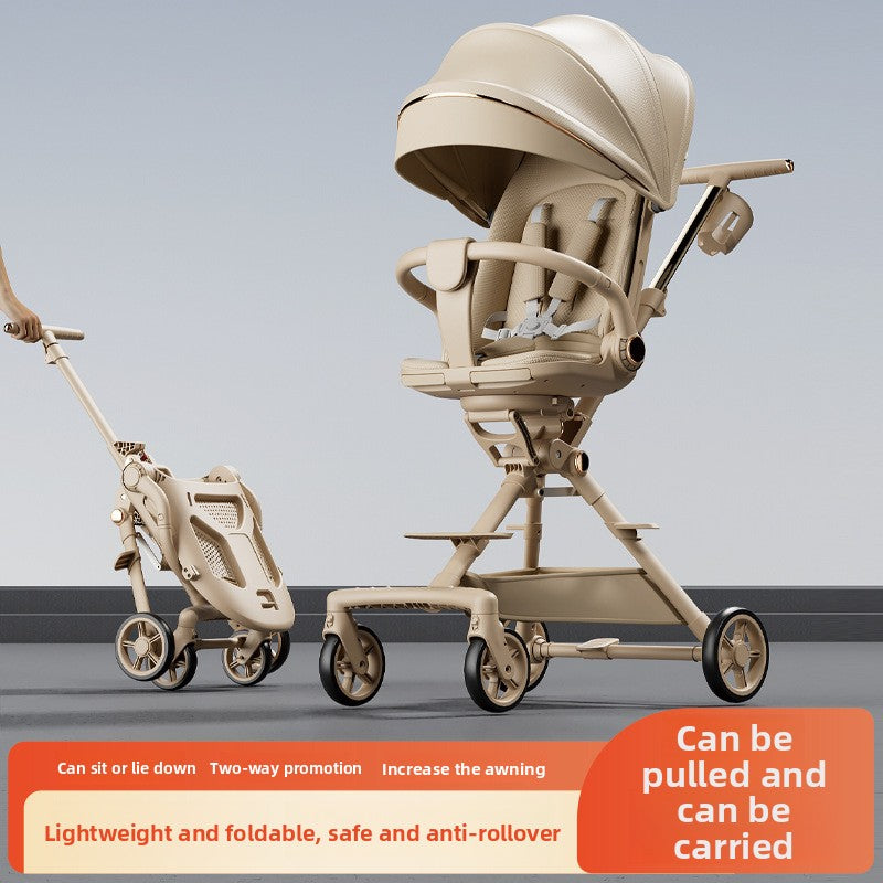 New multi-functional baby trolley trolley lightweight sitting and lying two-way implementation of men's and women's high landscape stroller