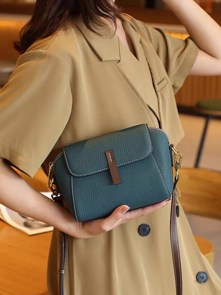 New Single-Shoulder Bag for Women, Made of Genuine Leather, Large-Capacity
