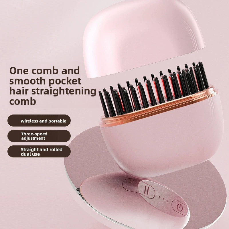 New straightening brush flat iron