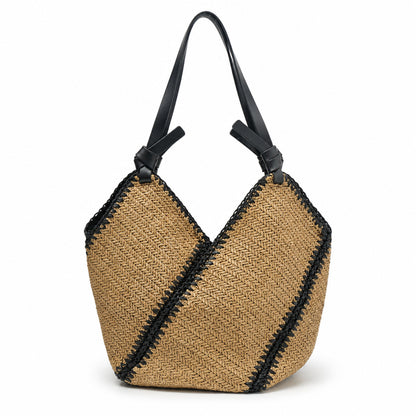 New Striped Straw Bag