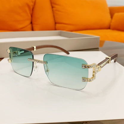 New Style Diamond-Encrusted Small Frame glasses