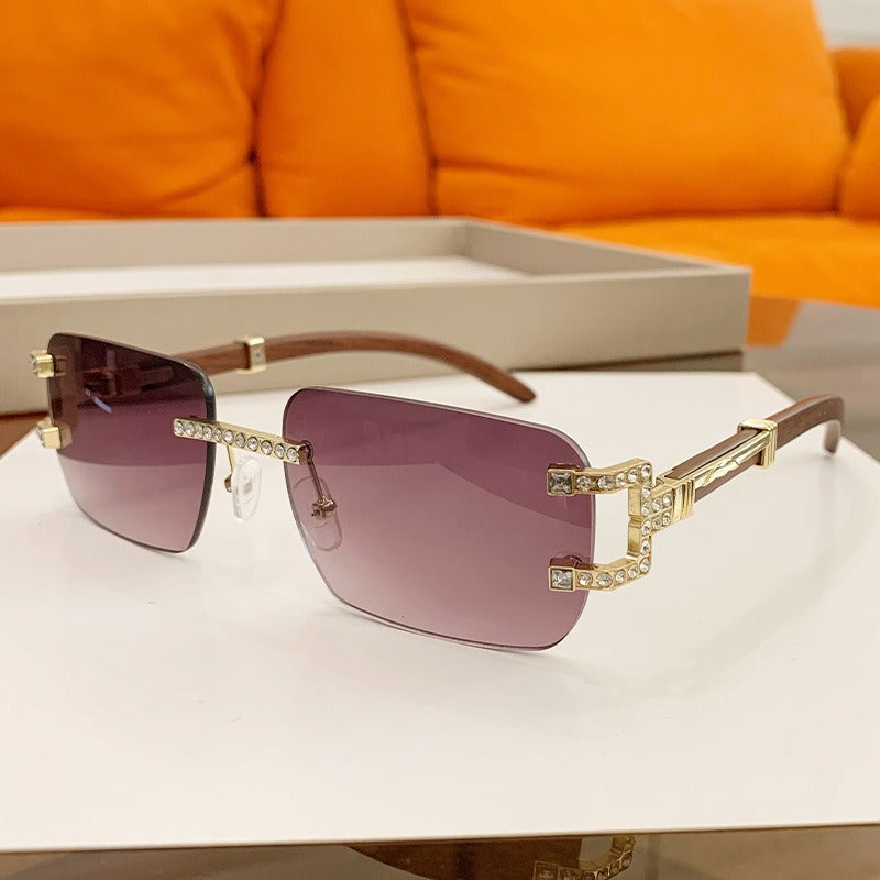 New Style Diamond-Encrusted Small Frame glasses