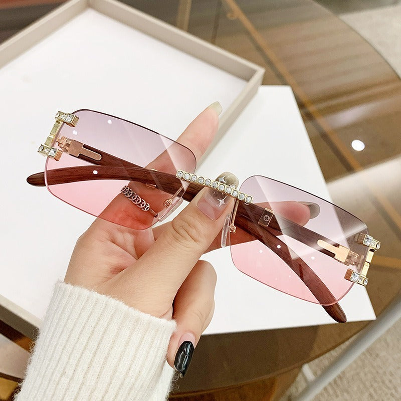 New Style Diamond-Encrusted Small Frame glasses
