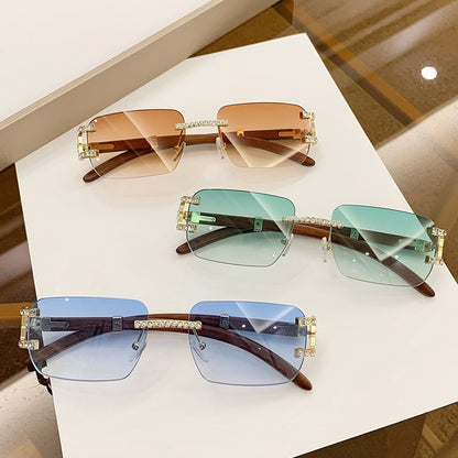 New Style Diamond-Encrusted Small Frame glasses