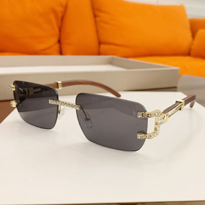 New Style Diamond-Encrusted Small Frame glasses