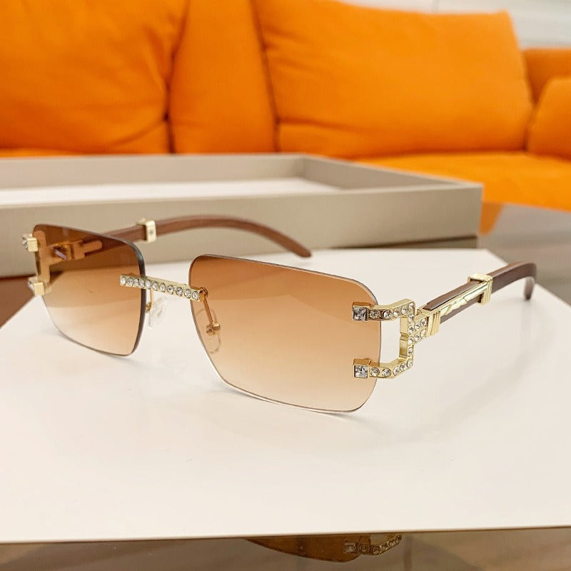 New Style Diamond-Encrusted Small Frame glasses