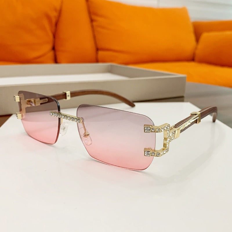 New Style Diamond-Encrusted Small Frame glasses
