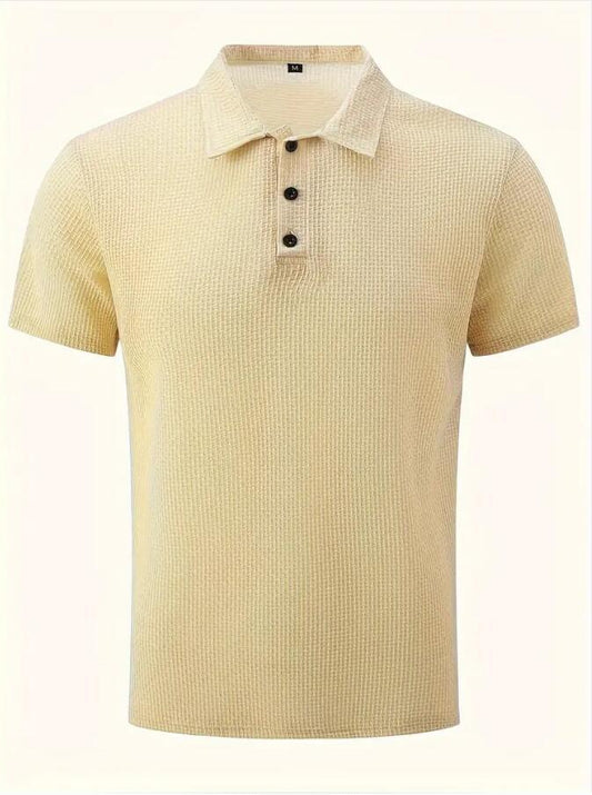 New Summer T-Shirt Polo Short-Sleeve High-End Mesh Ice Silk Short-Sleeve T-Shirt Men's Shirt Collar Summer Solid Color