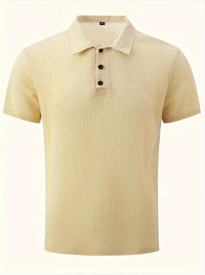 New Summer T-Shirt Polo Short-Sleeve High-End Mesh Ice Silk Short-Sleeve T-Shirt Men's Shirt Collar Summer Solid Color