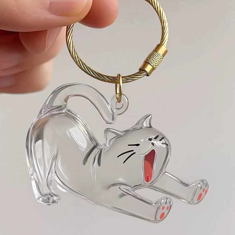 New Transparent Cat Hair Storage Box Cross-Border Decorative Capsule Bag Keychain Pendant Commemorative