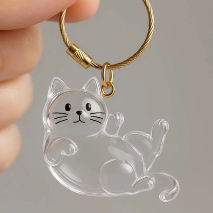 New Transparent Cat Hair Storage Box Cross-Border Decorative Capsule Bag Keychain Pendant Commemorative