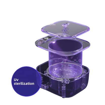 New ultrasonic cleaning machine household braces cleaner high frequency acoustic wave jewelry blue light automatic sterilization machine