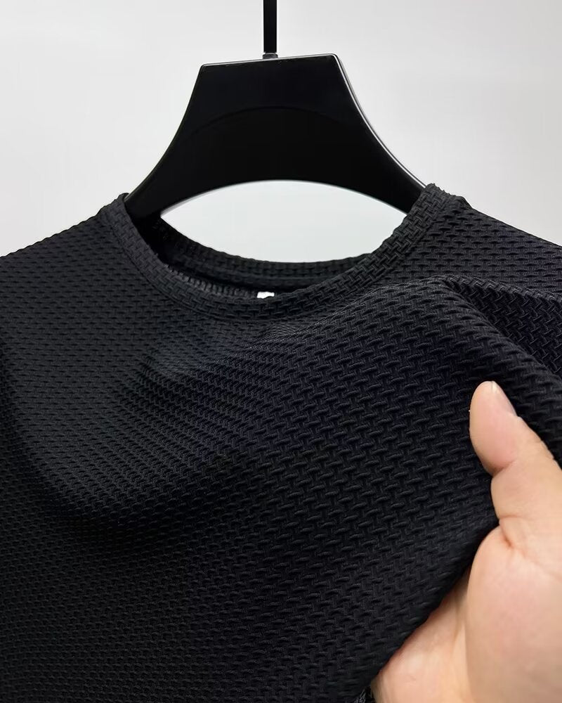 New wavy ice silk T-shirt for men